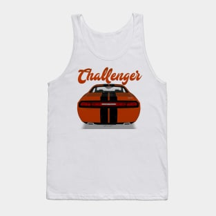 Challenger Srt-8 Orange Stripe Back Tank Top